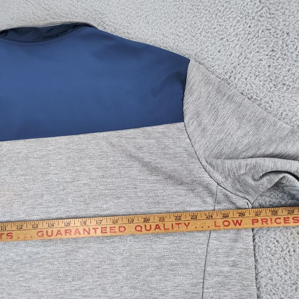 Orvis Jacket Mens 2XL Gray Blue Fleece Lined Long Sl Bonded Mesh Pocket Full Zip
